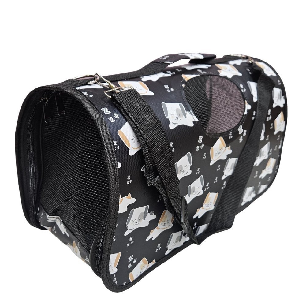 Pet Carrier for Cat, Dog or Other Pets, Sleepy Puppies Print